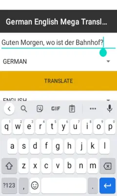 German English Mega Translator android App screenshot 2